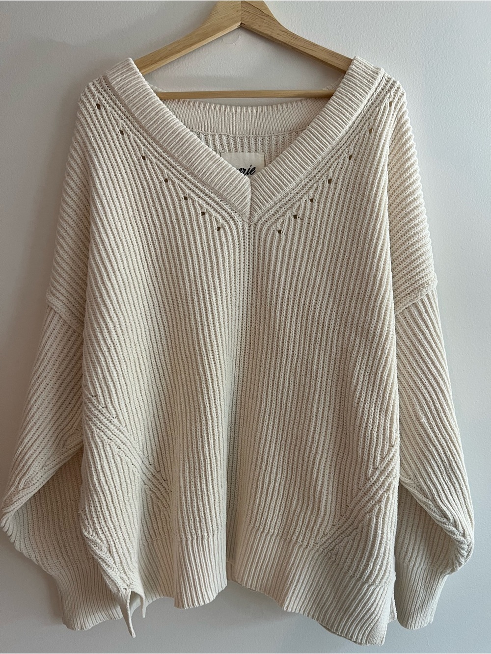 Aerie V-Neck Oversized Sweater L